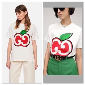 Gucci GG Apple Logo Shirt